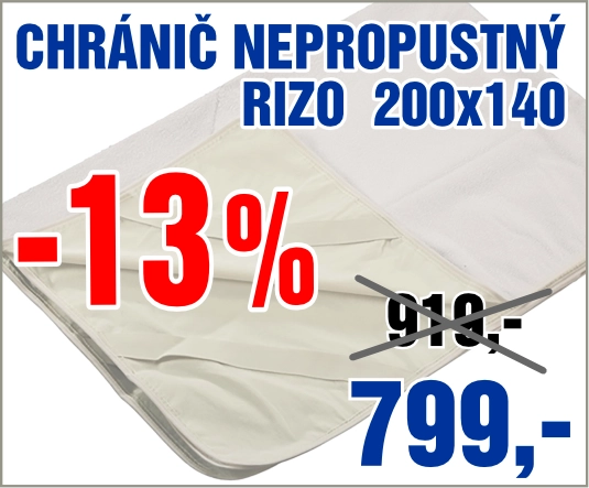 CHRÁNIČ MATRACE NEPROPUSTNÝ RIZO 200x140 