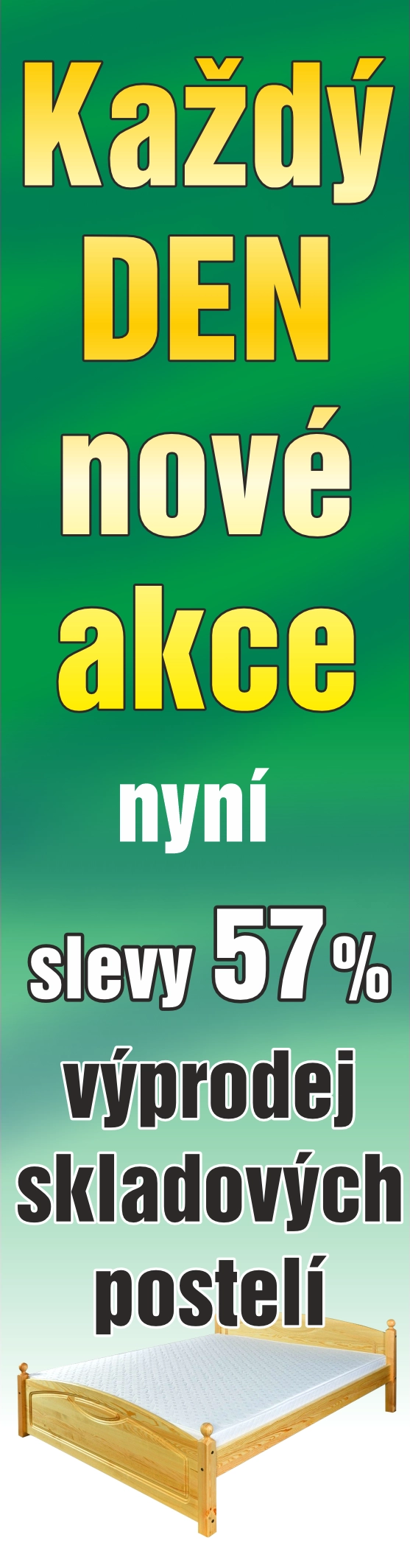 Akce na postele -57%