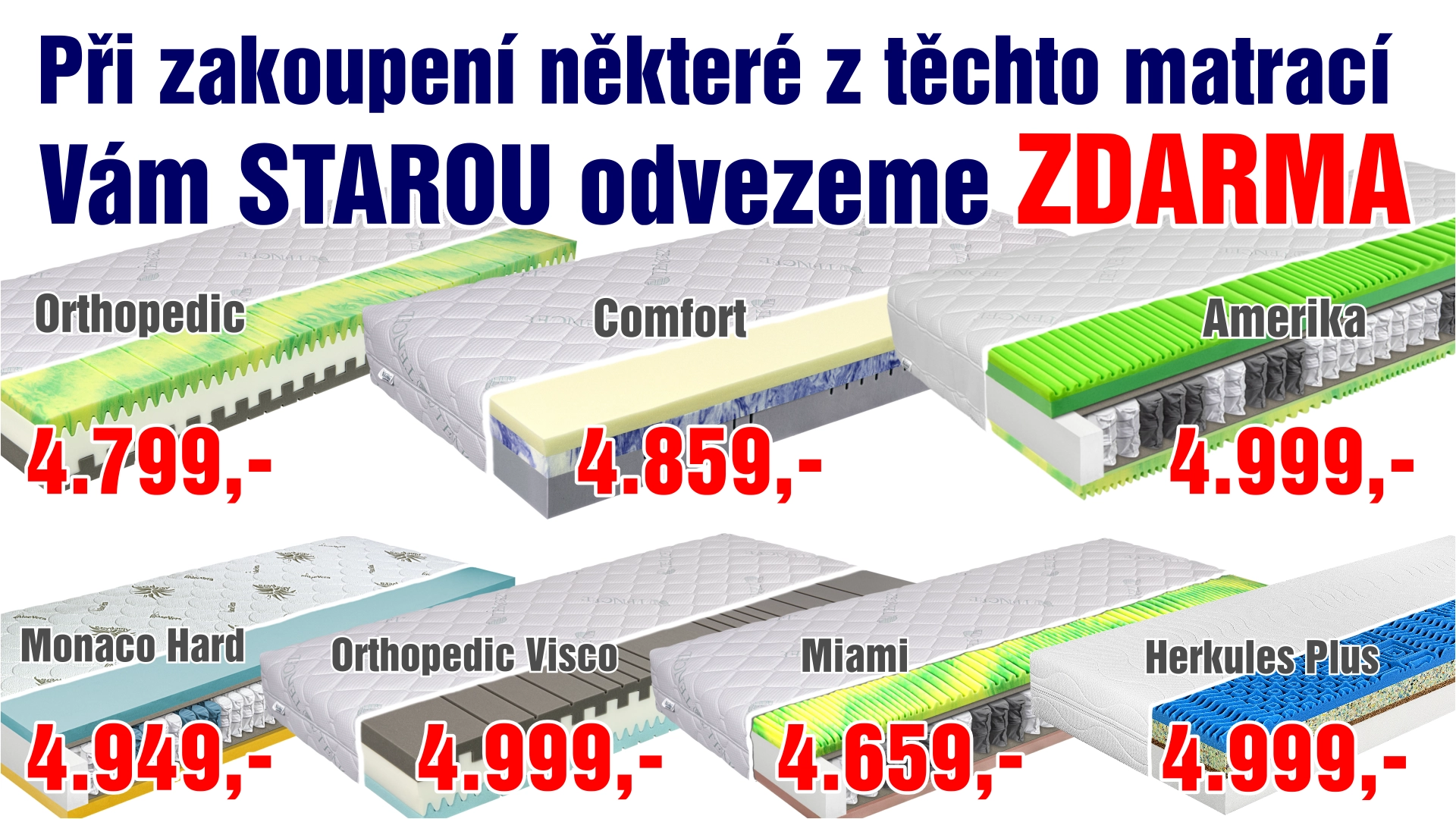 Odvoz star&eacute; matrace
