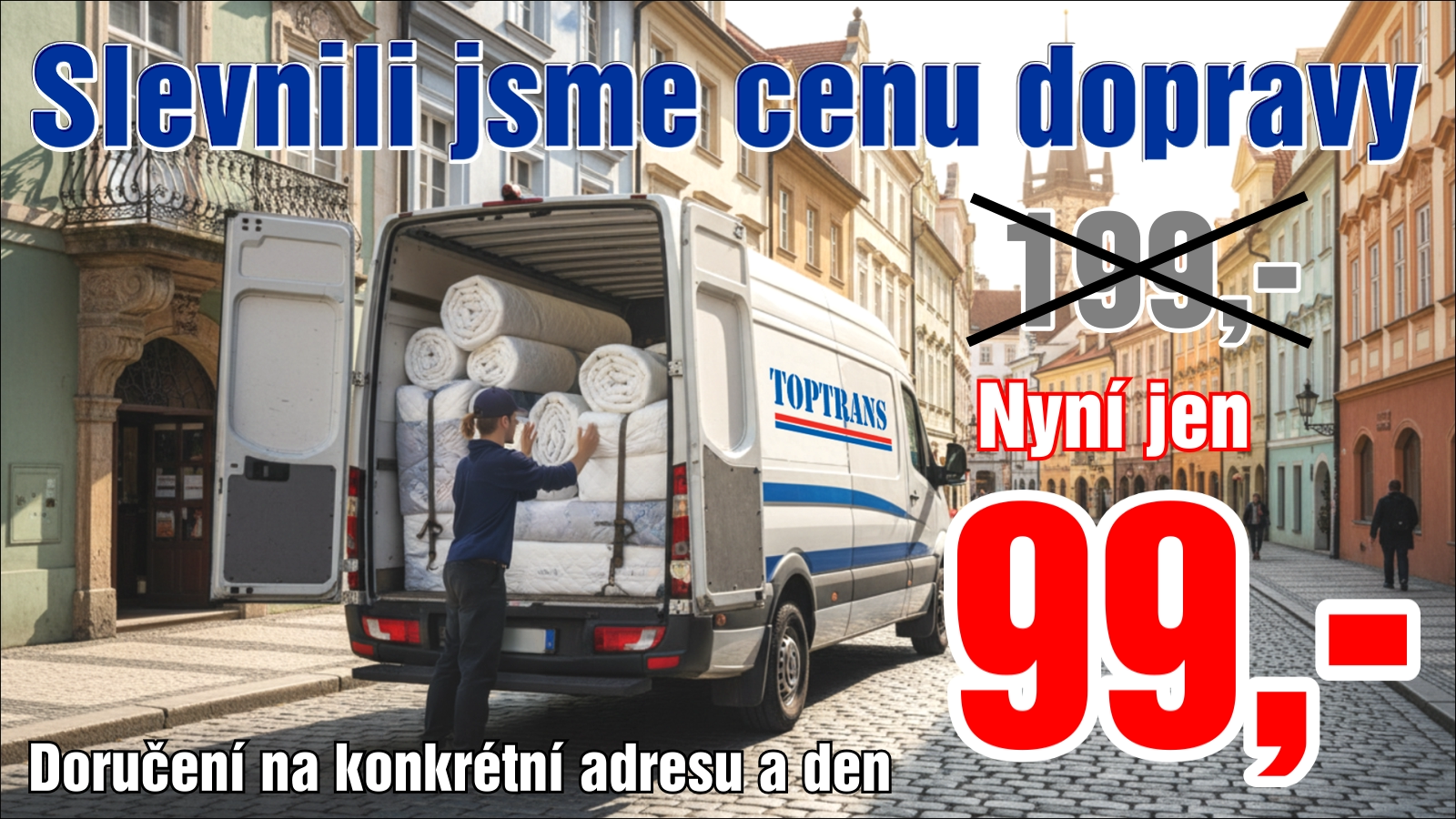 Sleva 50% na dopravu