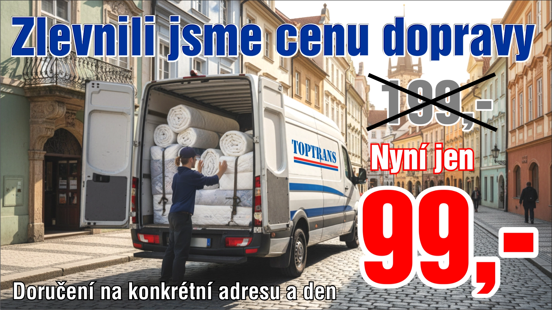 Sleva 50% na dopravu