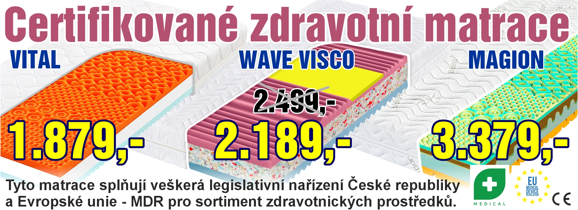 Zdravotní certifikované matrace